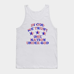 In God We Trust One Nation Under God Patriotic Design Tank Top